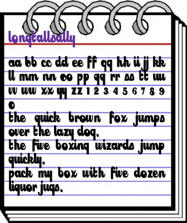 LongTallSally Regular animated font preview
