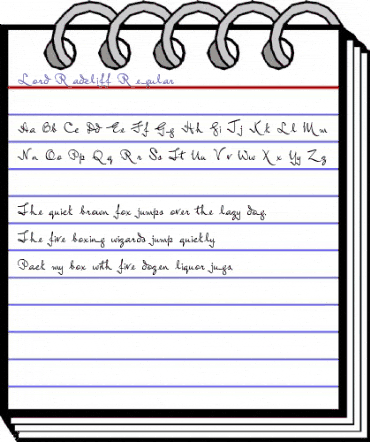 Lord Radcliff Regular animated font preview