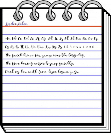 Lorden Holen Regular animated font preview