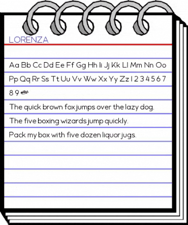 LORENZA Regular animated font preview