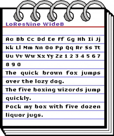 LoResNine WideB animated font preview