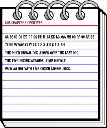 Los Chapters Regular animated font preview
