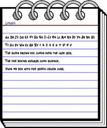 Losdol Regular animated font preview