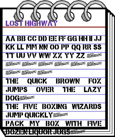 Lost Highway Regular animated font preview