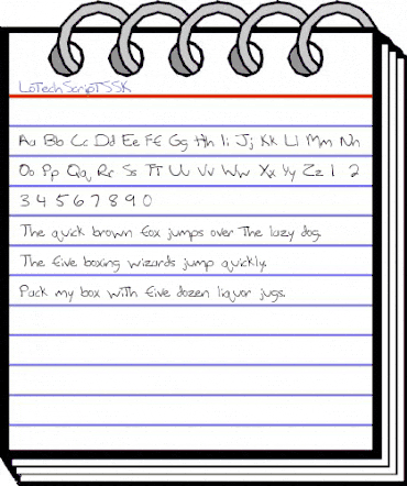 LotechScriptSSK Regular animated font preview LotechScriptSSK Regular animated font preview