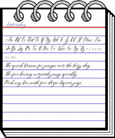 Lotherday Regular animated font preview
