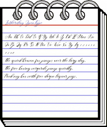 Lotherday Regular animated font preview