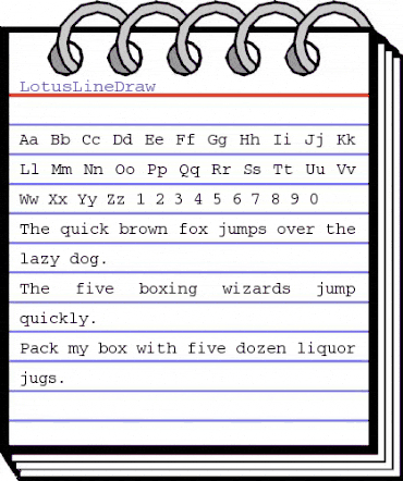 LotusLineDraw Regular animated font preview