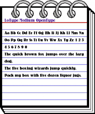 Lo-Type Medium animated font preview