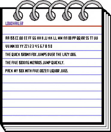 Loudhailer Regular animated font preview