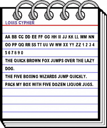 Louis Cypher Regular animated font preview Louis Cypher Regular animated font preview