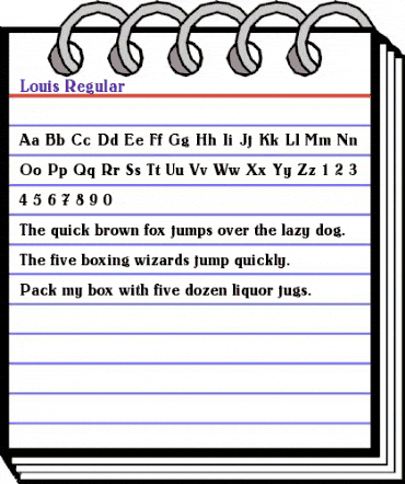 Louis Regular animated font preview Louis Regular animated font preview