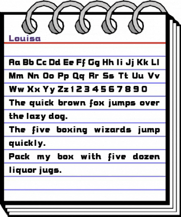 Louisa Bold animated font preview