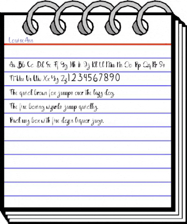 Louise Ann Regular animated font preview Louise Ann Regular animated font preview