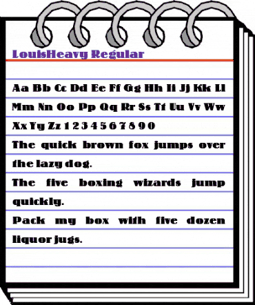 LouisHeavy Regular animated font preview LouisHeavy Regular animated font preview