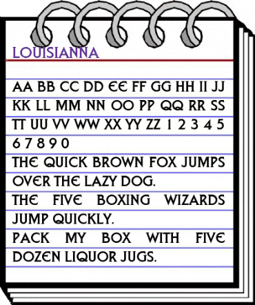 Louisianna Regular animated font preview
