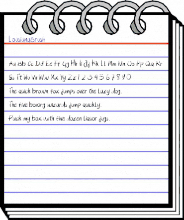 Lousiana Brush Regular animated font preview Lousiana Brush Regular animated font preview