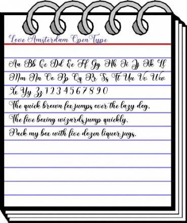 Love Amsterdam Regular animated font preview