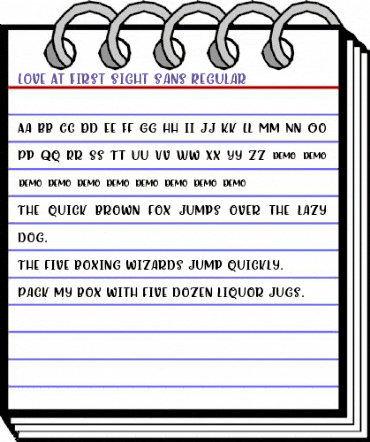 Love At First Sight Sans Regular animated font preview Love At First Sight Sans Regular animated font preview