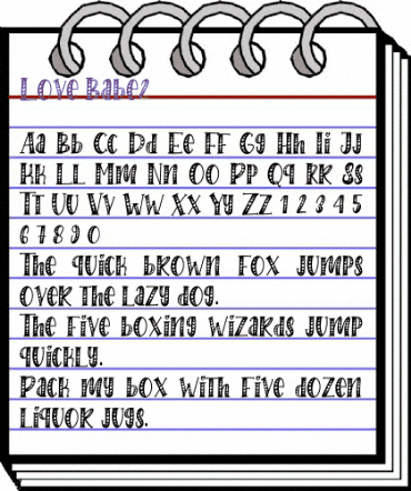 Love Babe2 Regular animated font preview