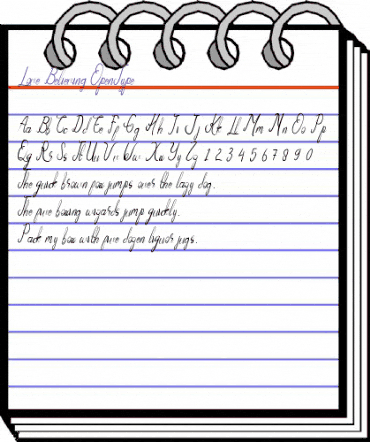 Love Believing Regular animated font preview Love Believing Regular animated font preview