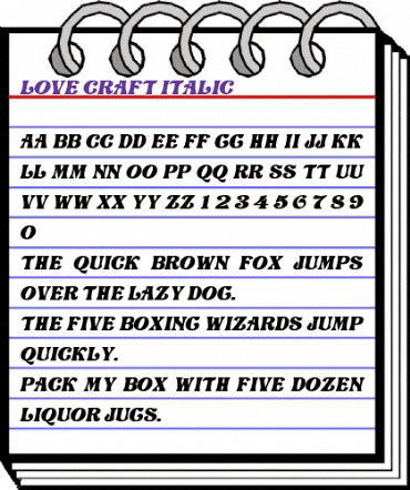 Love Craft Cursiva animated font preview Love Craft Cursiva animated font preview