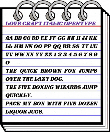 Love Craft Cursiva animated font preview Love Craft Cursiva animated font preview