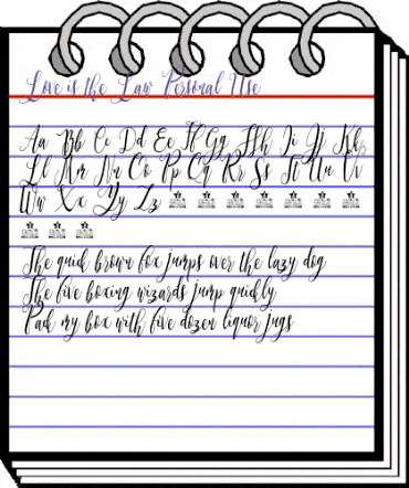 Love is the Law Personal Use Regular animated font preview Love is the Law Personal Use Regular animated font preview