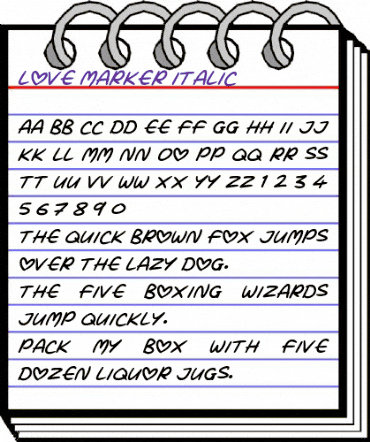 Love Marker Italic animated font preview Love Marker Italic animated font preview