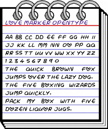 Love Marker Regular animated font preview Love Marker Regular animated font preview