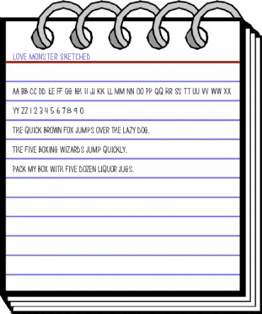 Love Monster Sketched Regular animated font preview Love Monster Sketched Regular animated font preview