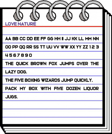Love Nature Regular animated font preview