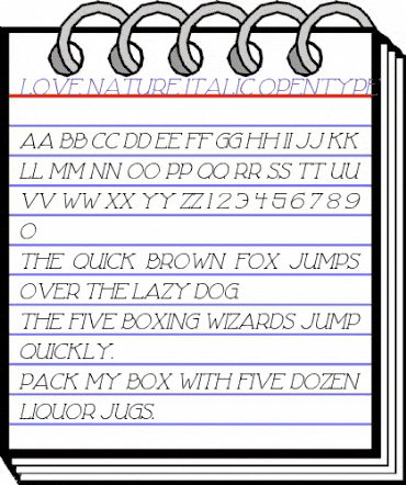 Love Nature Cursiva animated font preview Love Nature Cursiva animated font preview