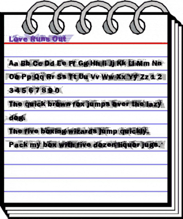 Love Runs Out Bold animated font preview Love Runs Out Bold animated font preview
