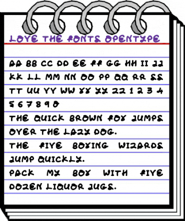 Love The Fonts Regular animated font preview Love The Fonts Regular animated font preview