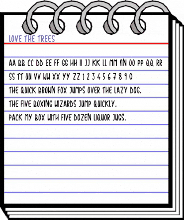 Love The Trees Regular animated font preview Love The Trees Regular animated font preview