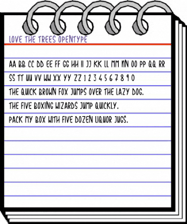Love The Trees Regular animated font preview Love The Trees Regular animated font preview
