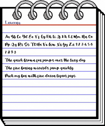 Loveena Regular animated font preview Loveena Regular animated font preview