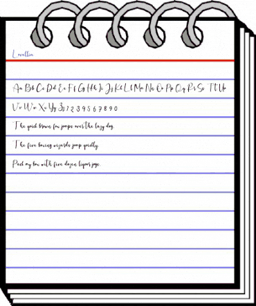 Lovellia Regular animated font preview