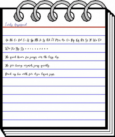 Lovely Ampersand Regular animated font preview