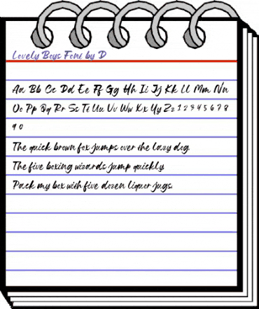 Lovely Boys Regular animated font preview Lovely Boys Regular animated font preview