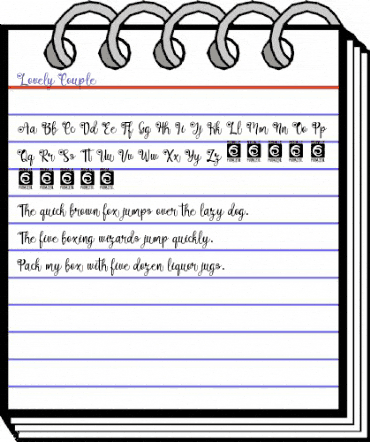 Lovely Couple Regular animated font preview