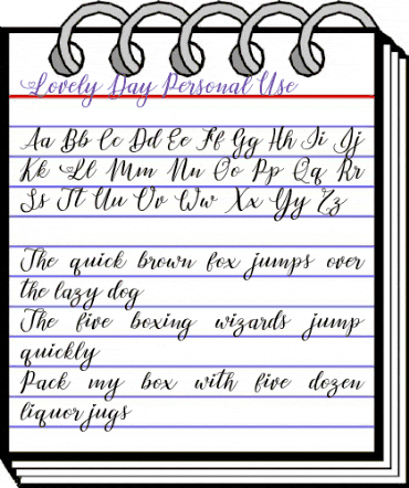 Lovely Day Personal Use Regular animated font preview Lovely Day Personal Use Regular animated font preview