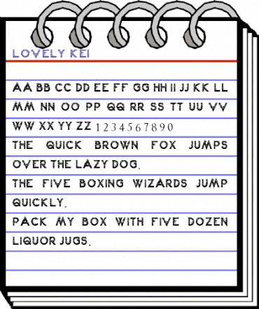 Lovely Kei Regular animated font preview