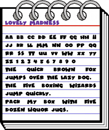 Lovely Madness Regular animated font preview Lovely Madness Regular animated font preview