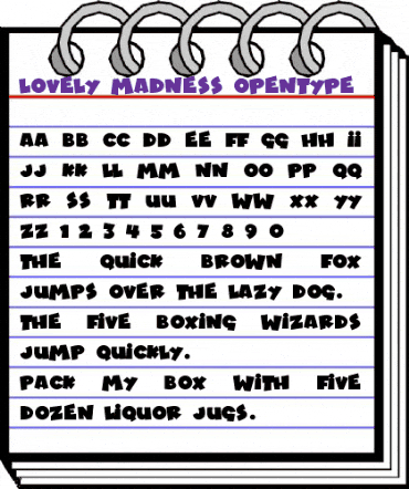 Lovely Madness Regular animated font preview Lovely Madness Regular animated font preview