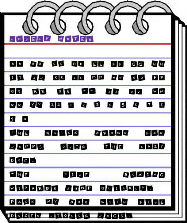 Lovely Notes Regular animated font preview Lovely Notes Regular animated font preview