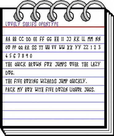 Lovely Serifs Regular animated font preview Lovely Serifs Regular animated font preview