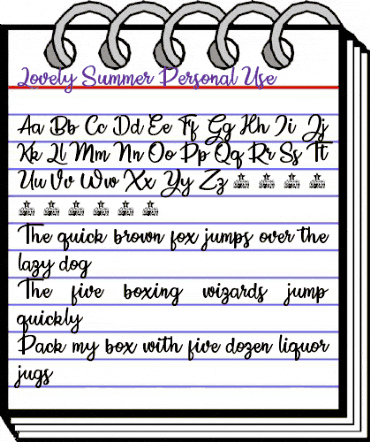 Lovely Summer Personal Use Regular animated font preview Lovely Summer Personal Use Regular animated font preview