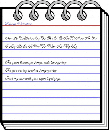 Lovely Valentine Regular animated font preview